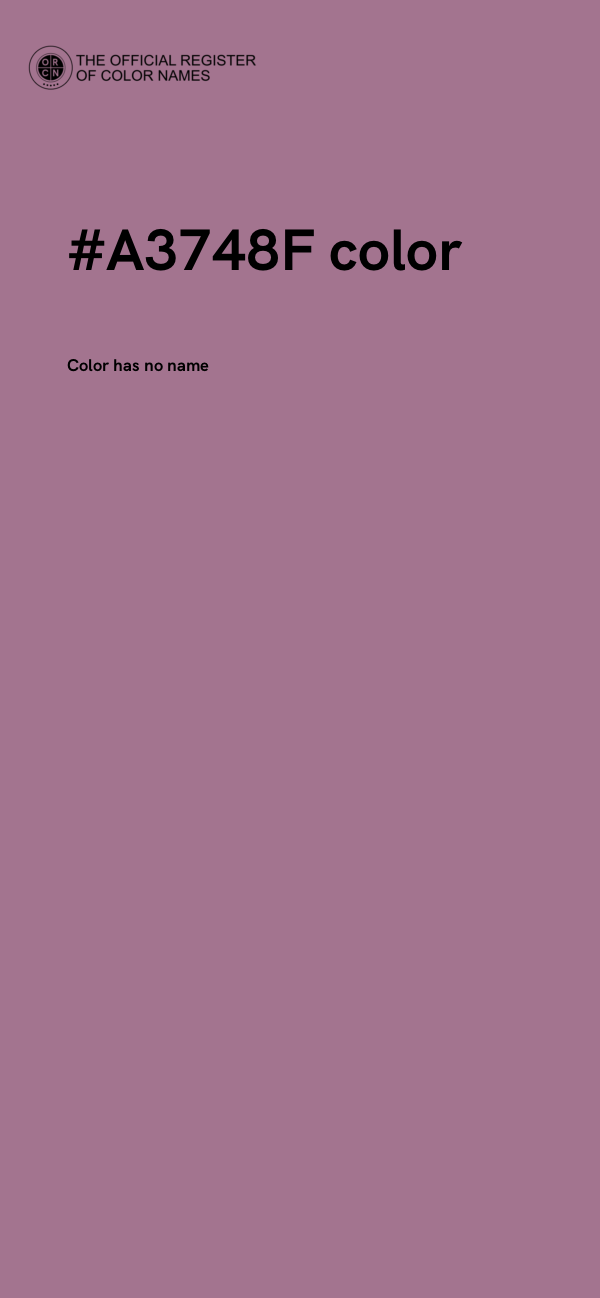 #A3748F color image