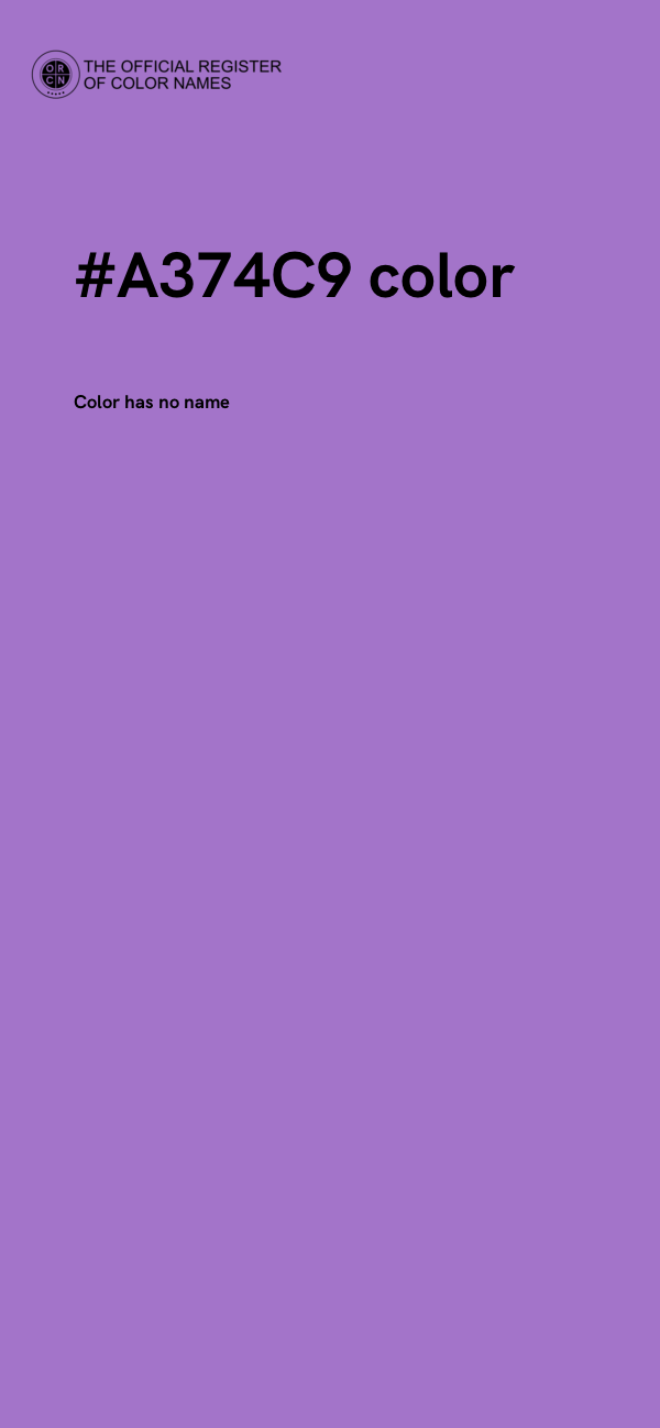 #A374C9 color image