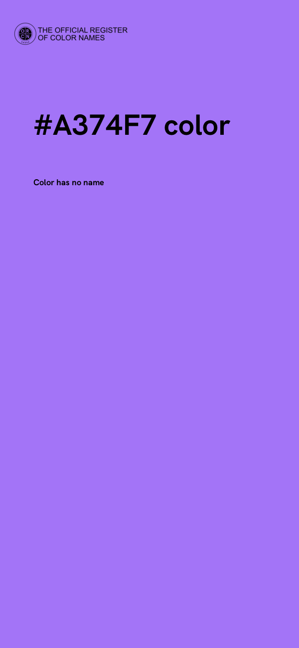 #A374F7 color image