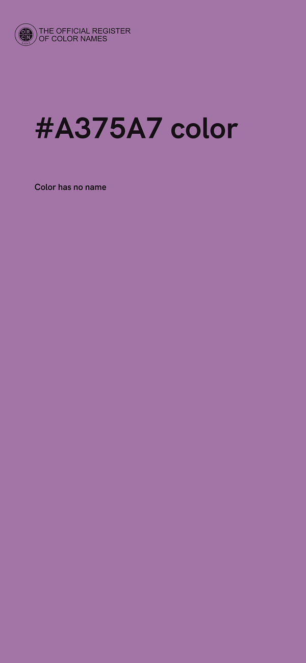 #A375A7 color image