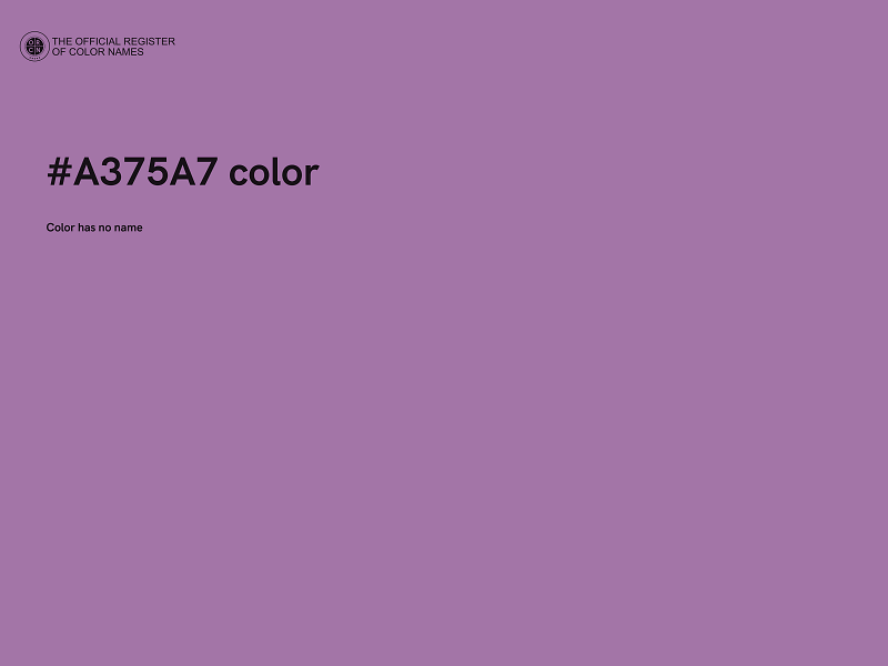 #A375A7 color image