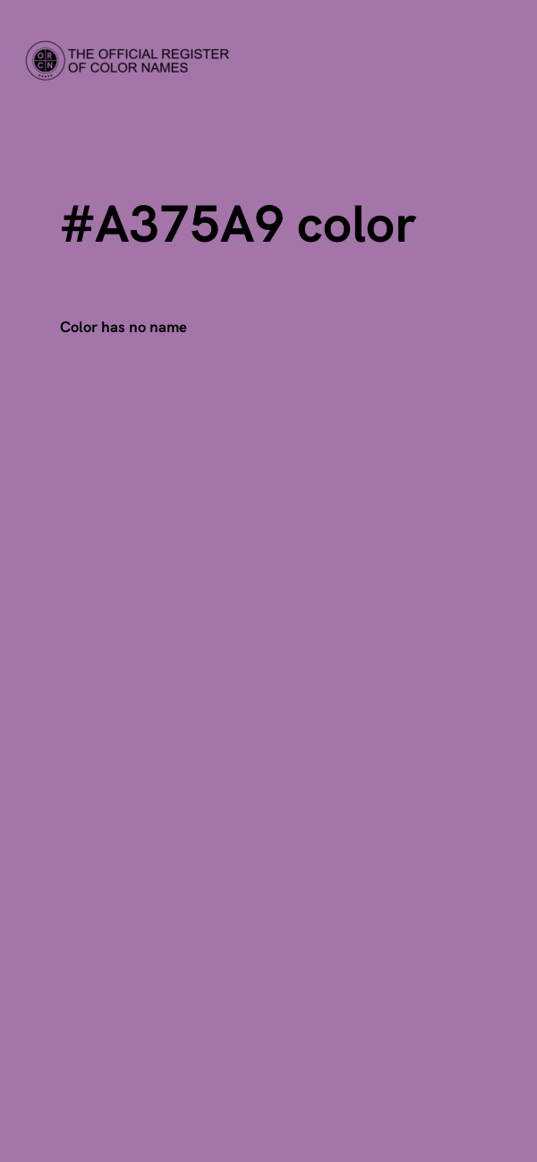 #A375A9 color image