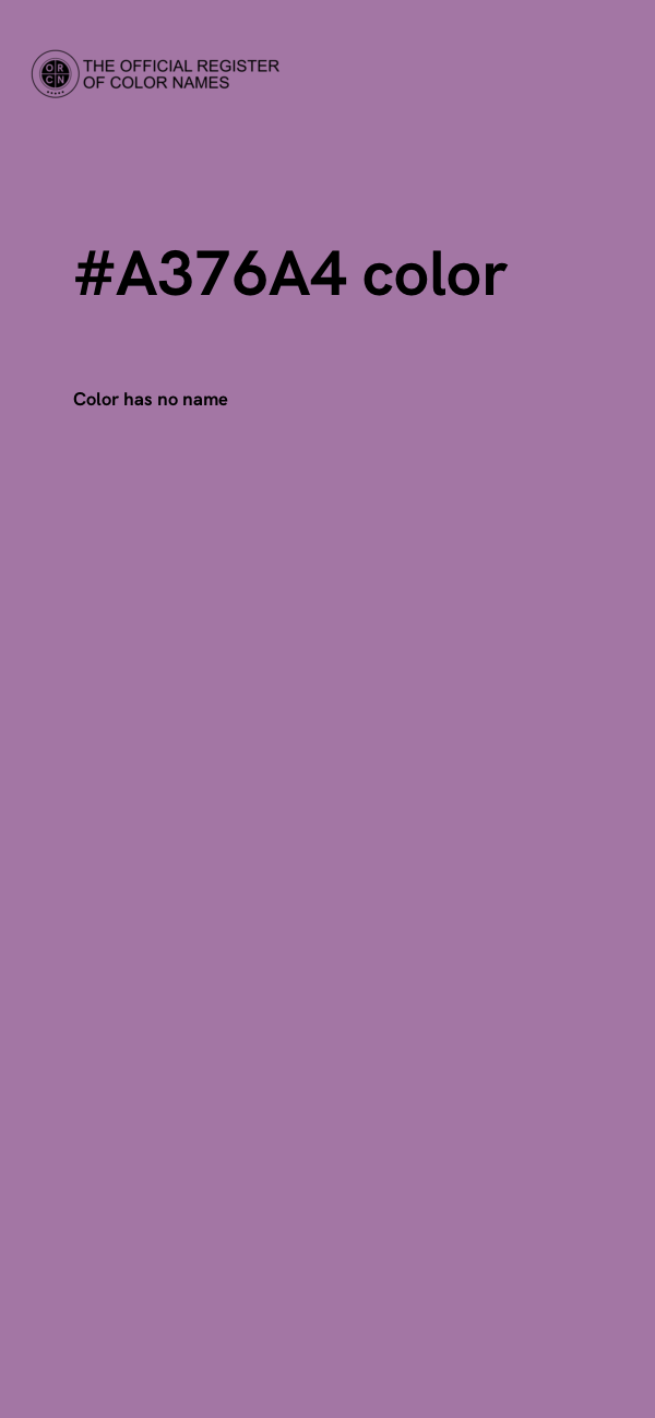#A376A4 color image