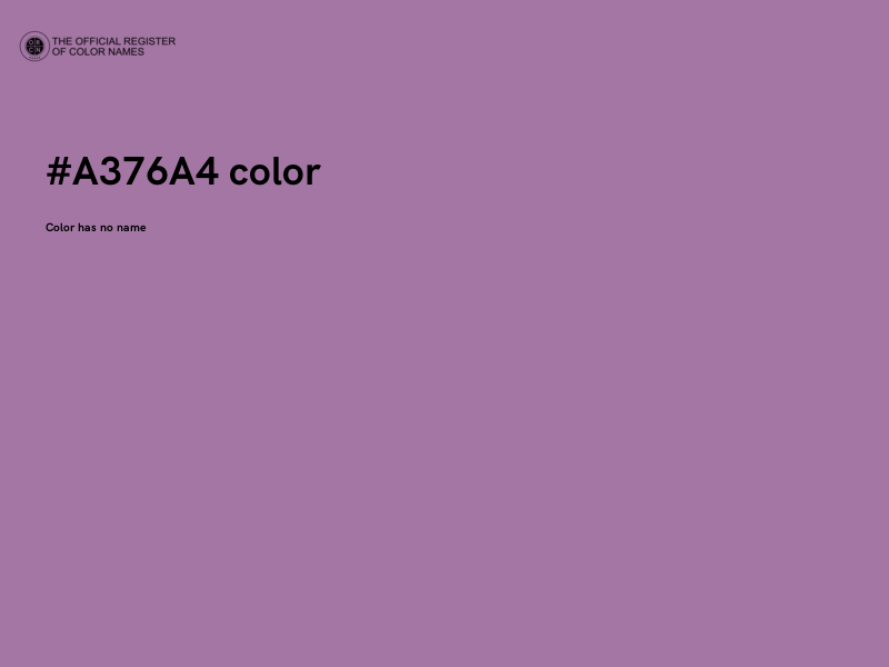 #A376A4 color image