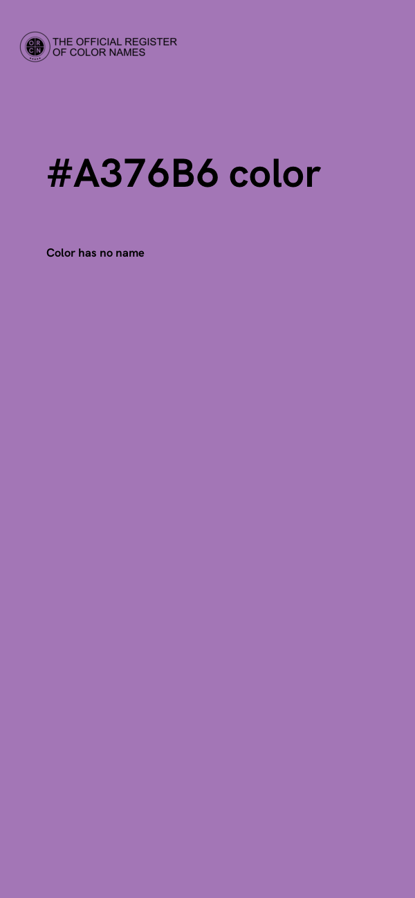 #A376B6 color image