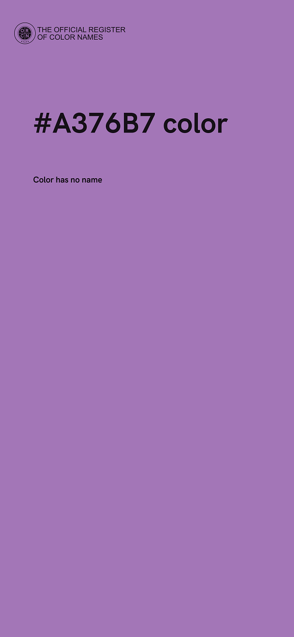 #A376B7 color image