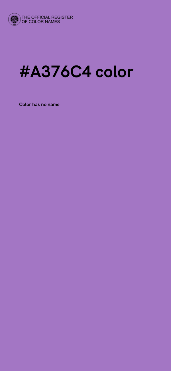 #A376C4 color image