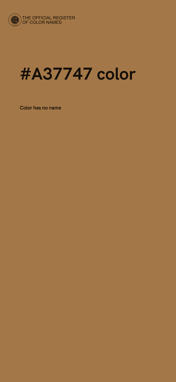 #A37747 color image