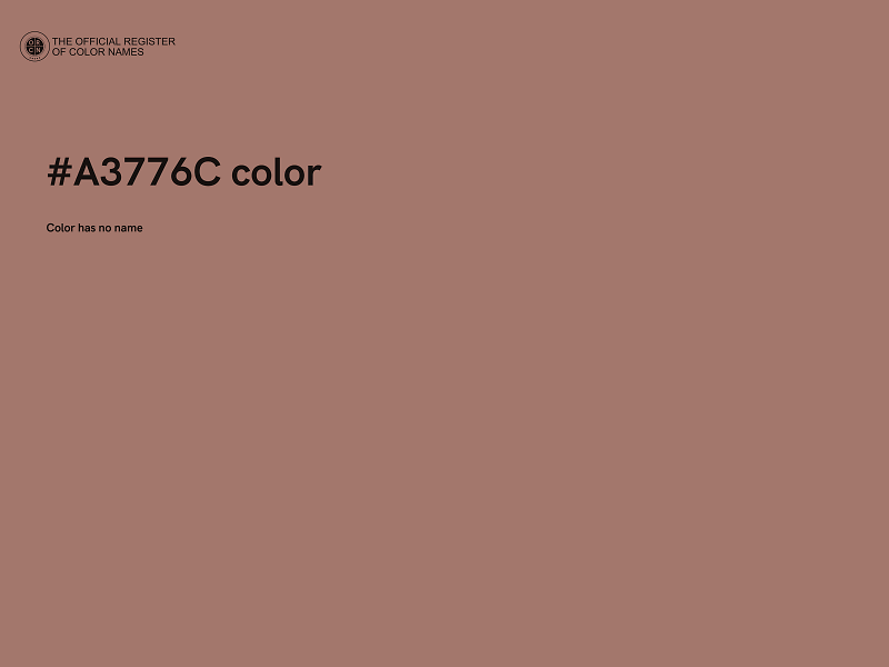 #A3776C color image