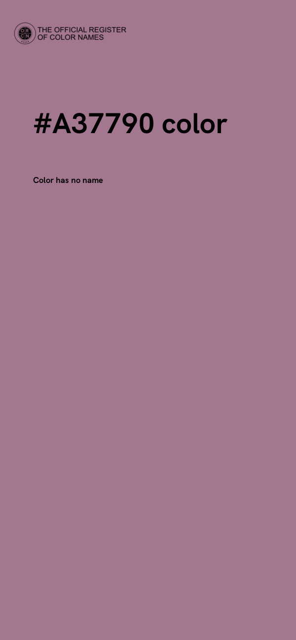 #A37790 color image