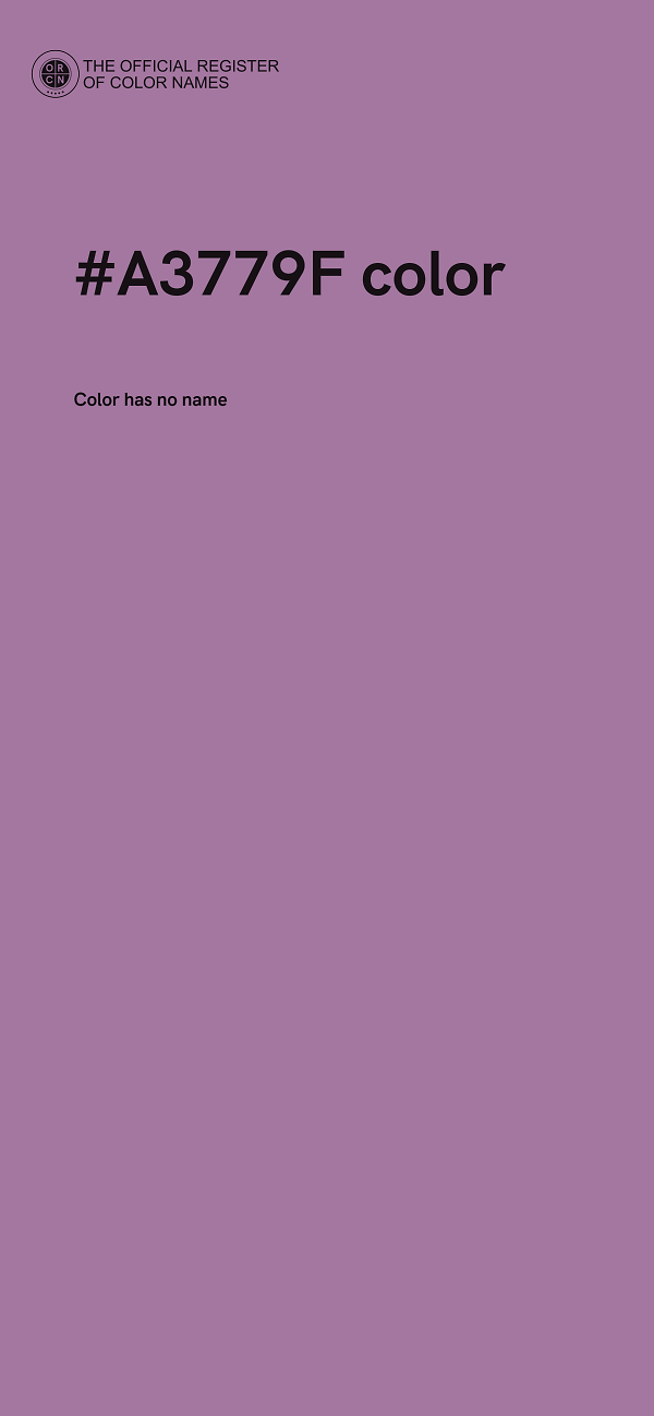 #A3779F color image