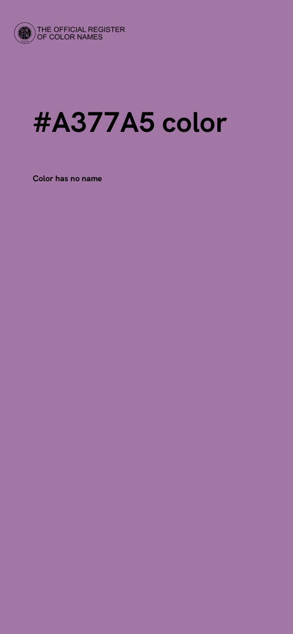 #A377A5 color image
