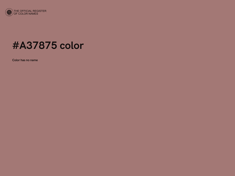 #A37875 color image