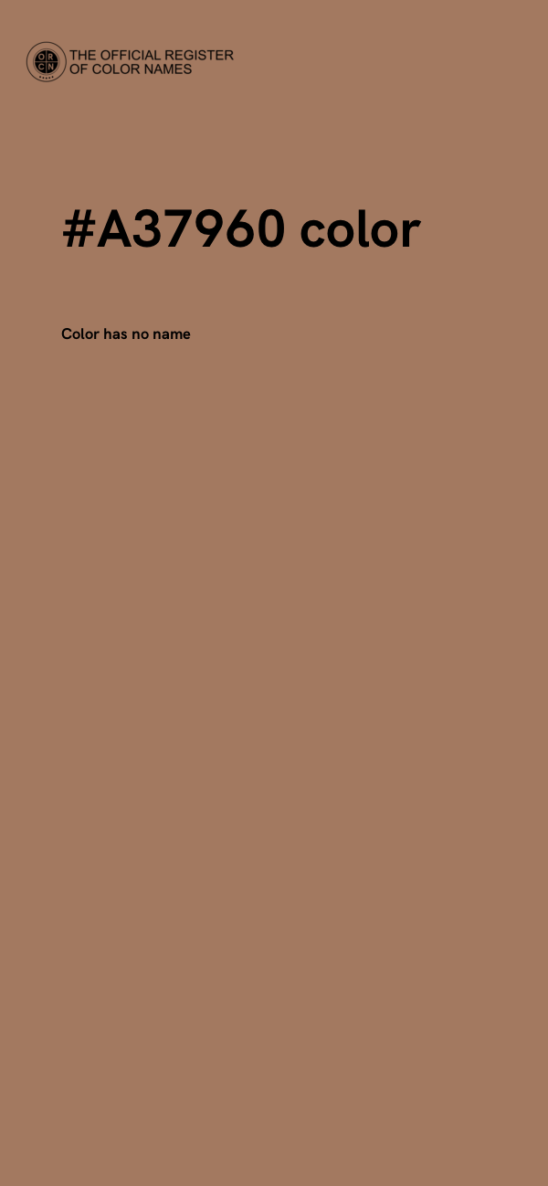 #A37960 color image