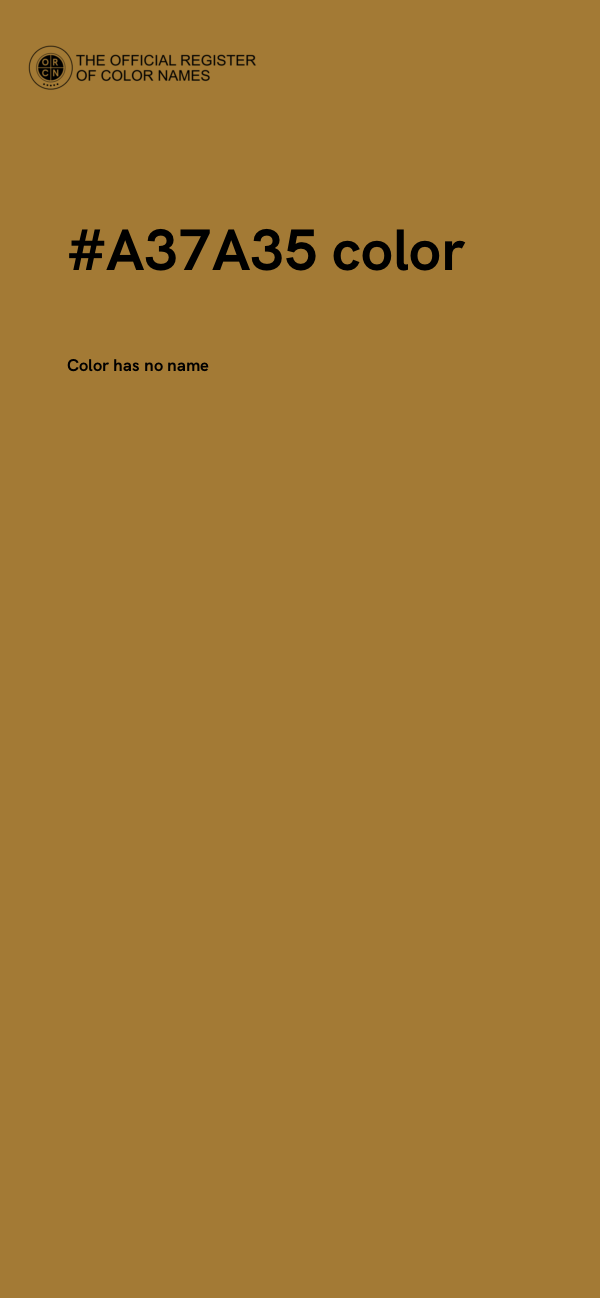#A37A35 color image