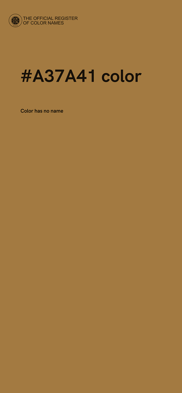 #A37A41 color image