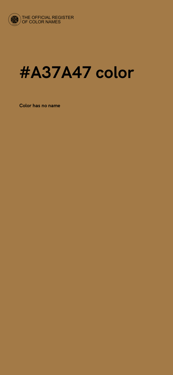 #A37A47 color image