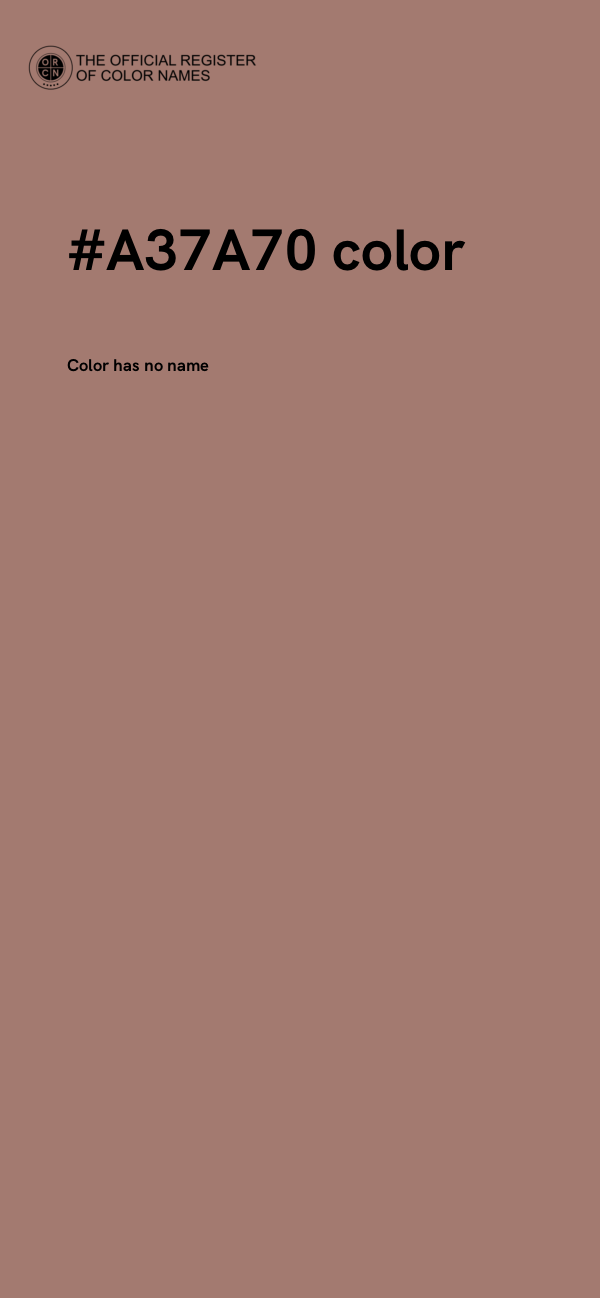 #A37A70 color image
