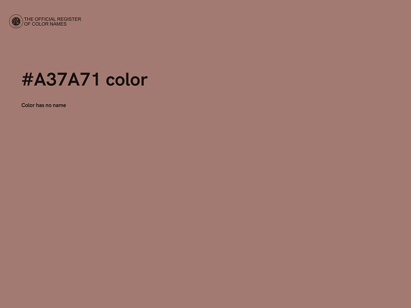 #A37A71 color image