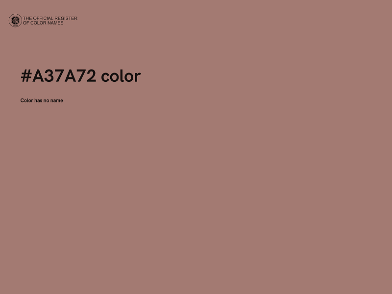 #A37A72 color image