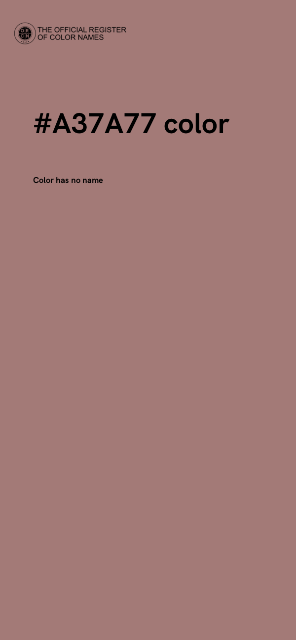 #A37A77 color image