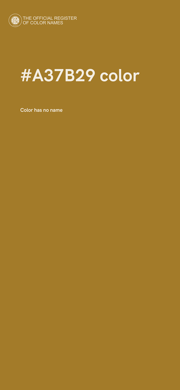 #A37B29 color image