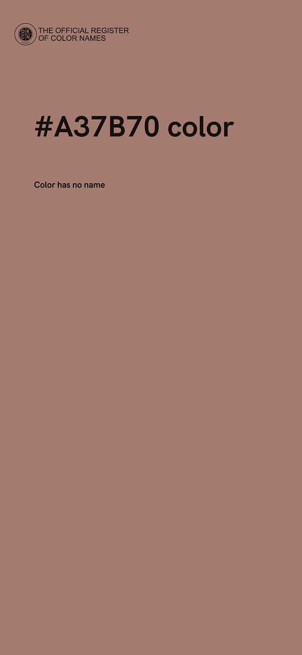 #A37B70 color image