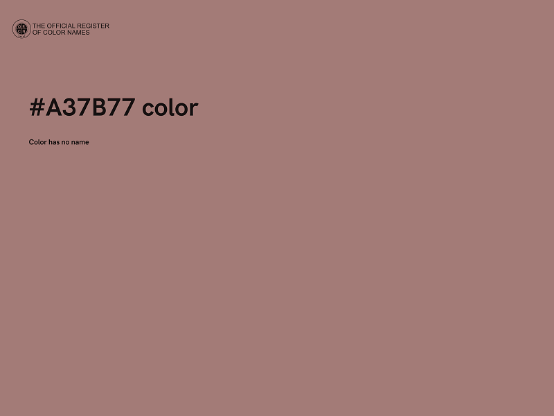 #A37B77 color image