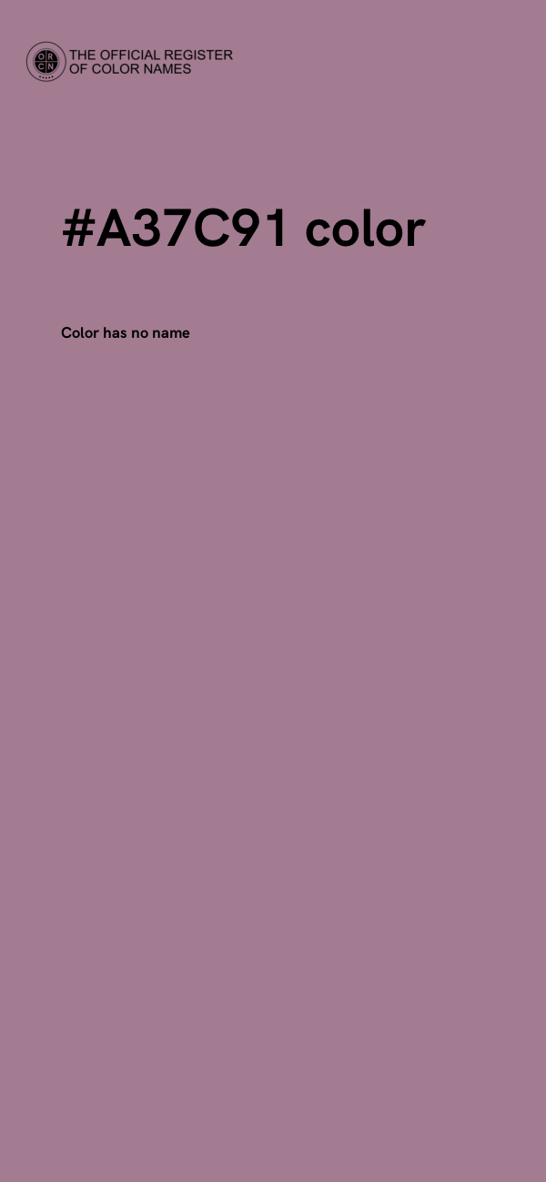 #A37C91 color image