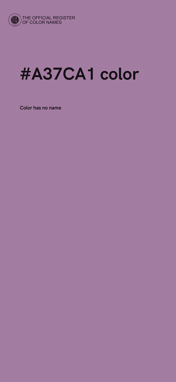#A37CA1 color image