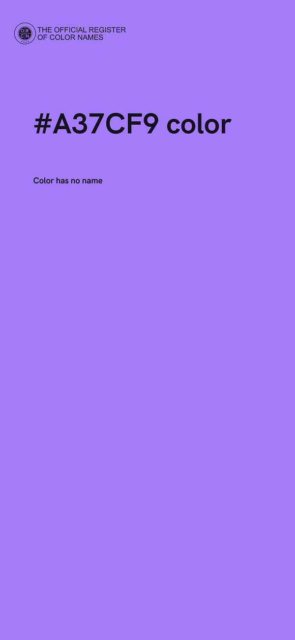 #A37CF9 color image