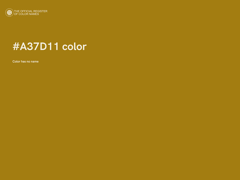#A37D11 color image