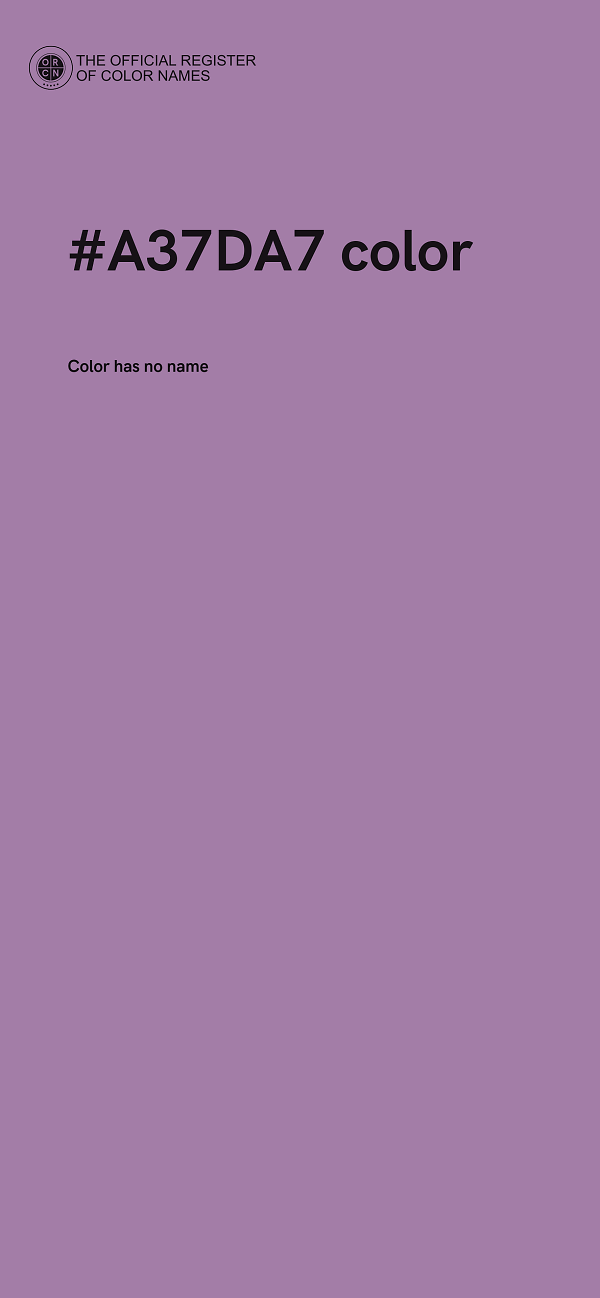#A37DA7 color image