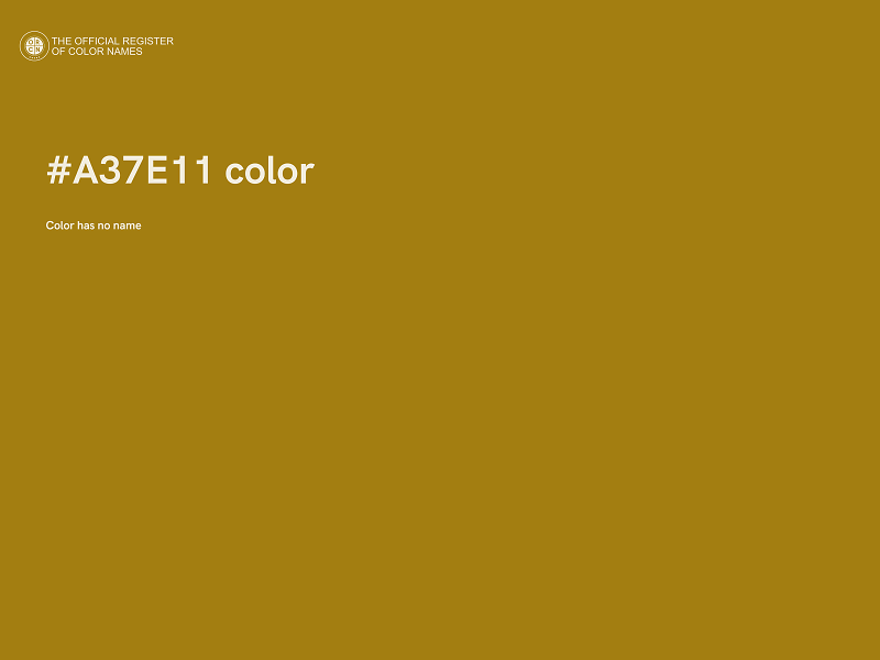 #A37E11 color image