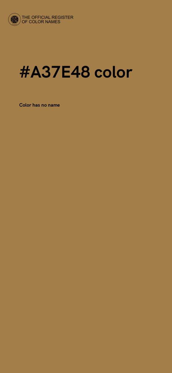 #A37E48 color image
