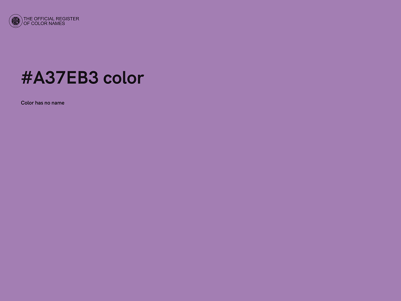 #A37EB3 color image