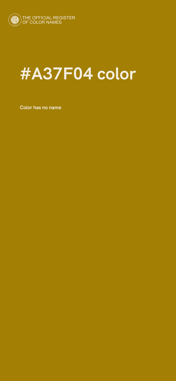 #A37F04 color image