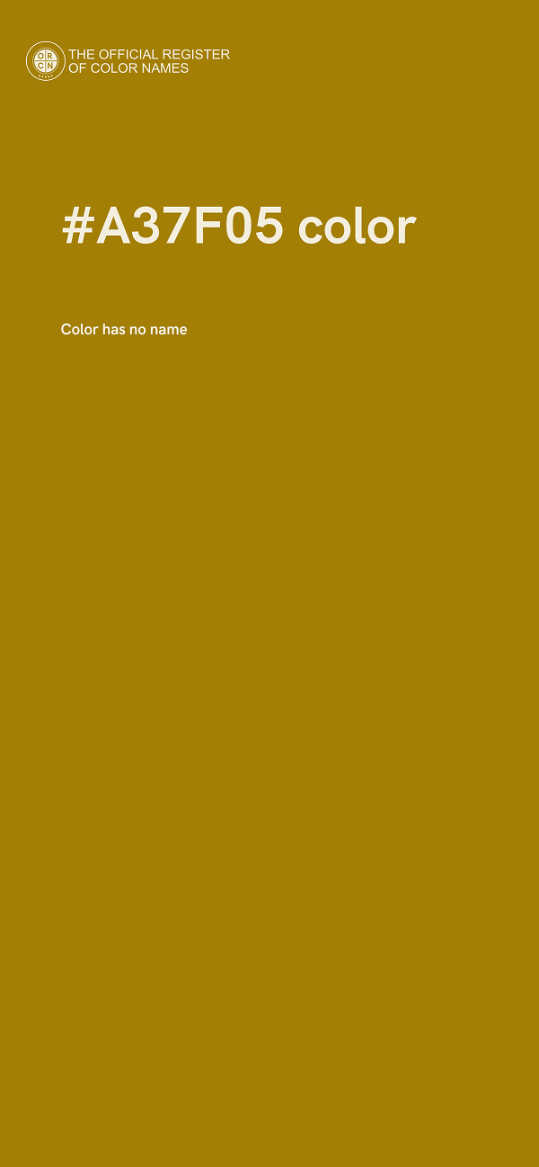 #A37F05 color image