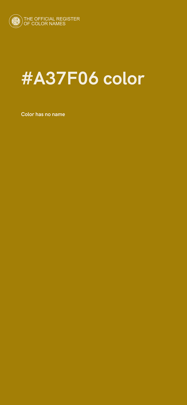 #A37F06 color image