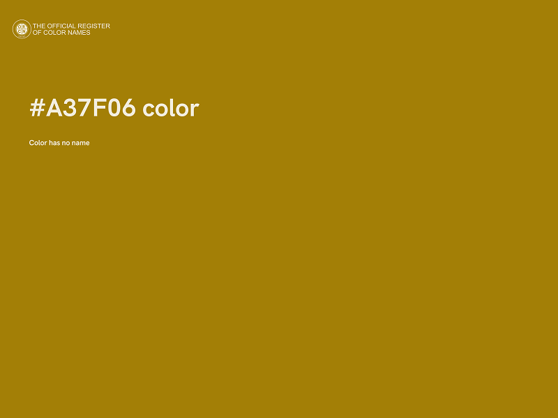 #A37F06 color image