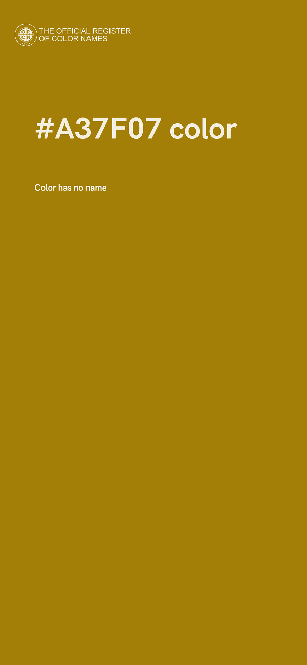 #A37F07 color image