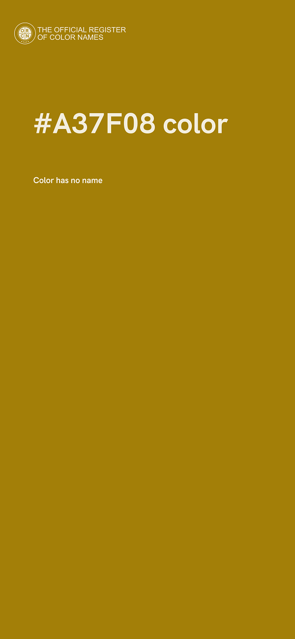 #A37F08 color image