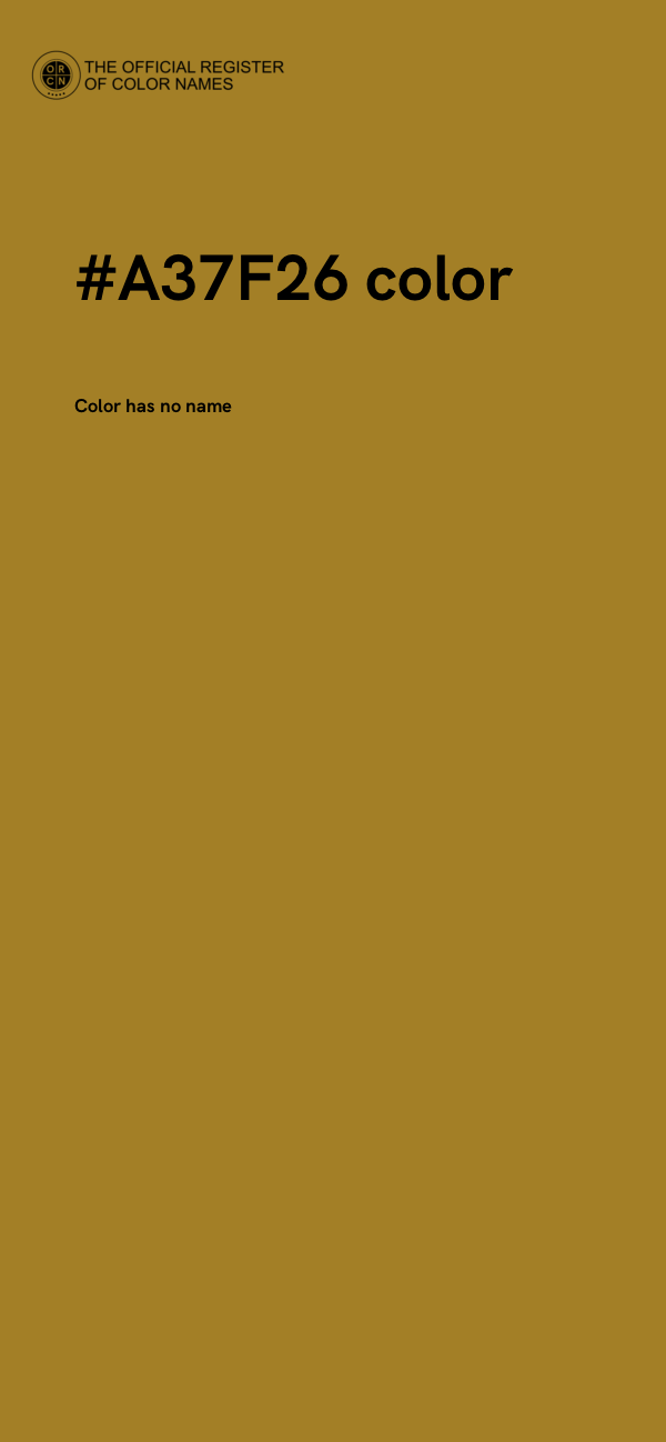 #A37F26 color image