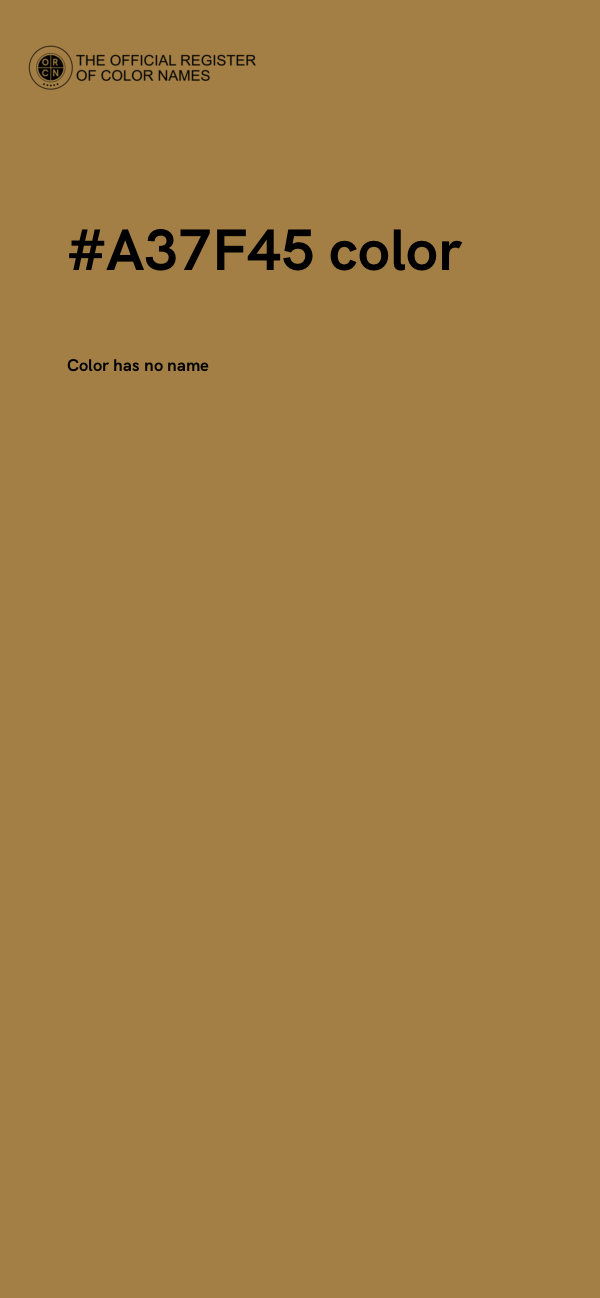 #A37F45 color image
