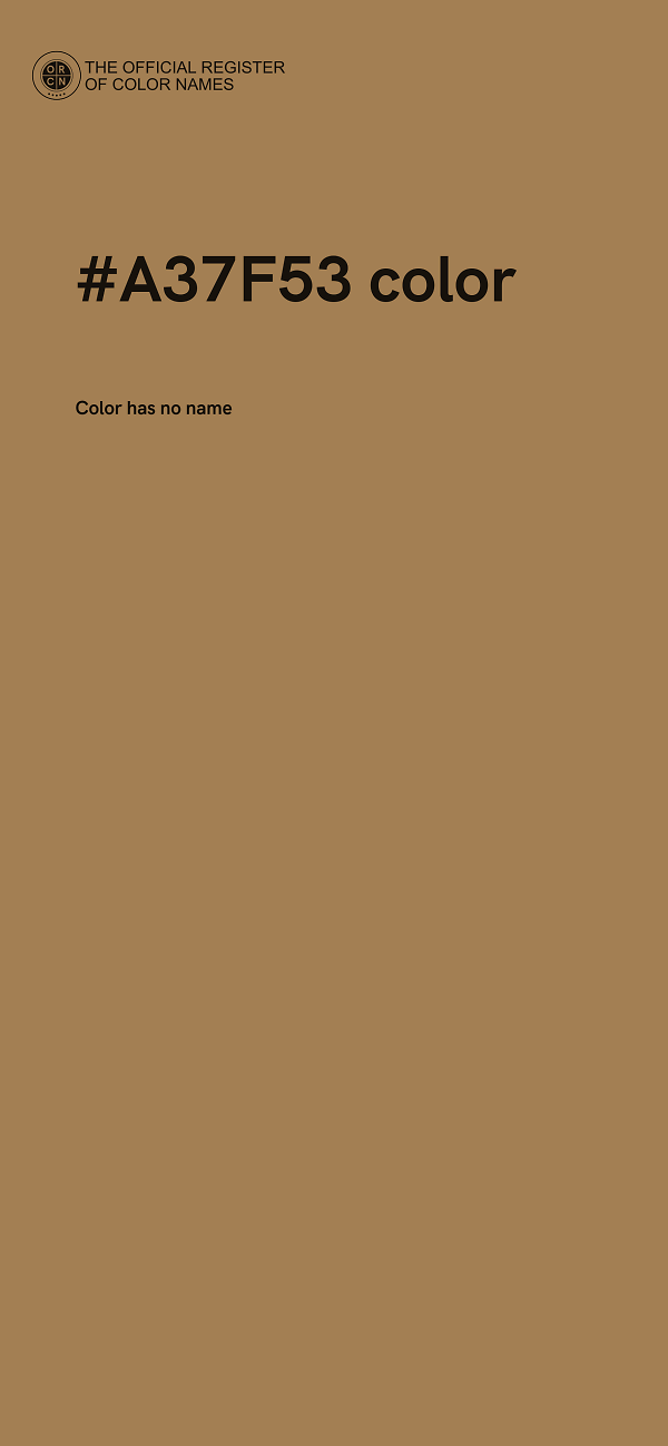 #A37F53 color image