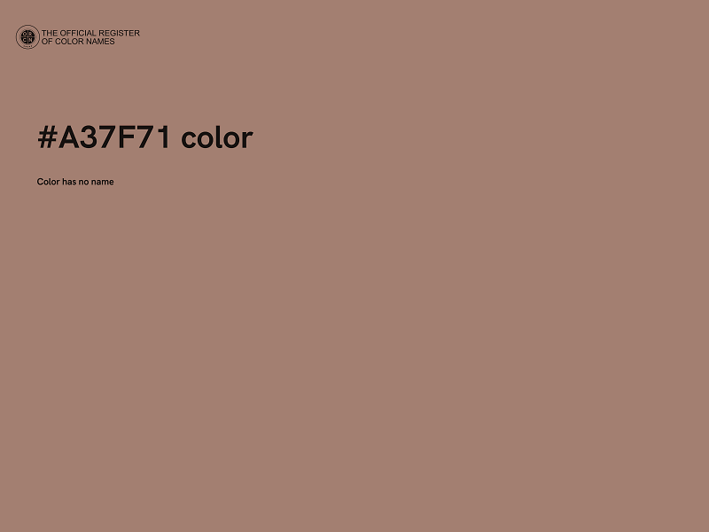 #A37F71 color image
