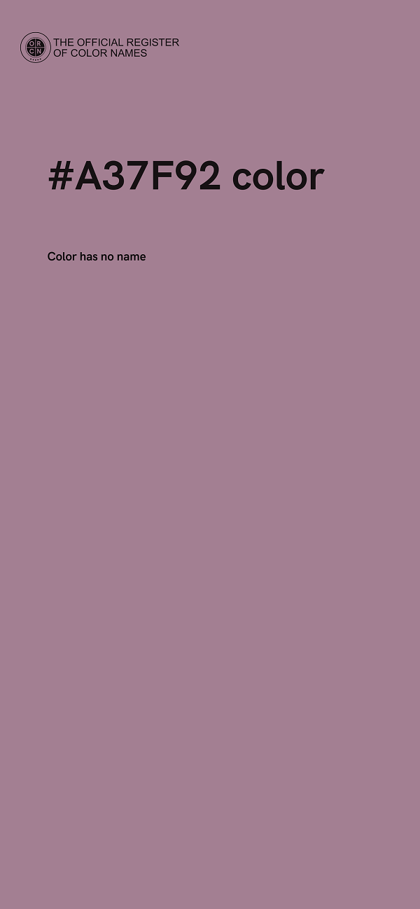#A37F92 color image