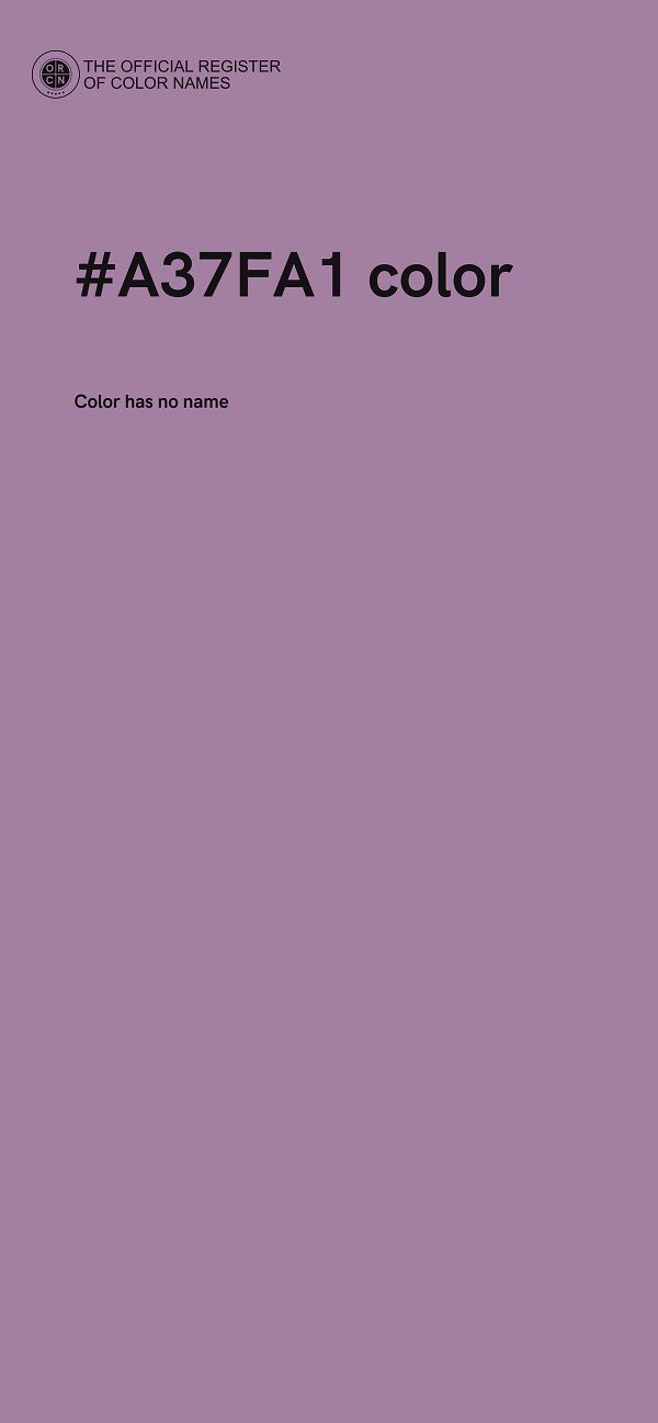#A37FA1 color image