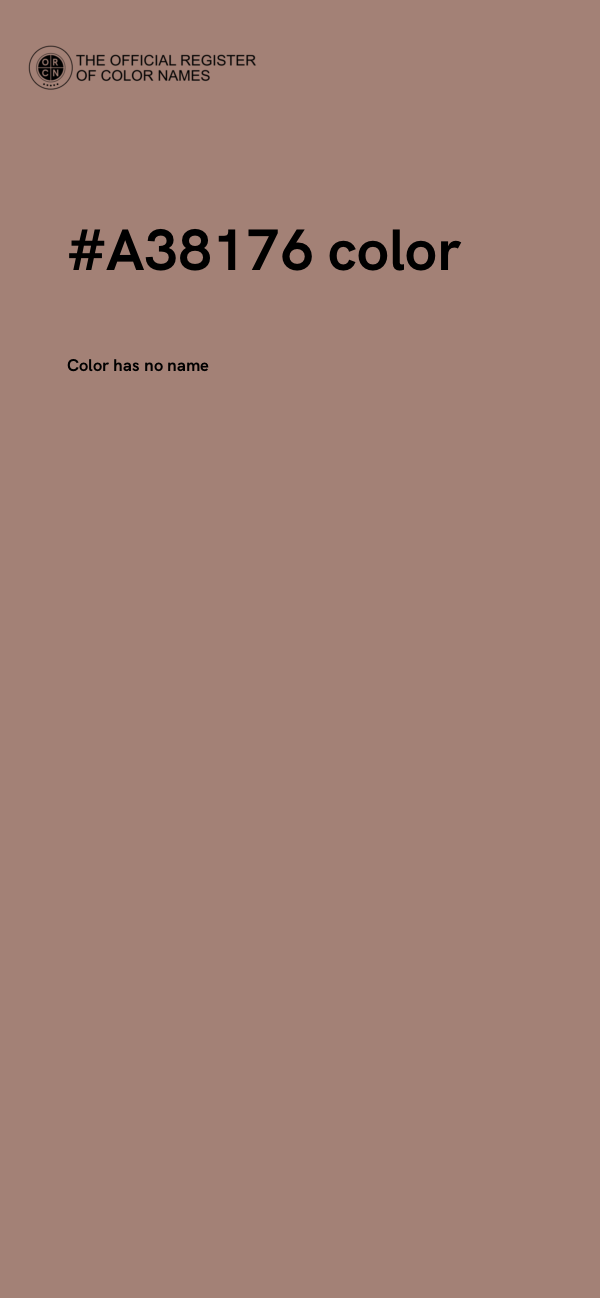 #A38176 color image