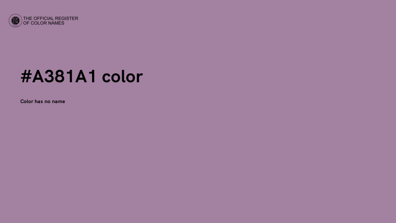#A381A1 color image